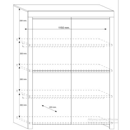 Lipasto FINERA, valkoinen