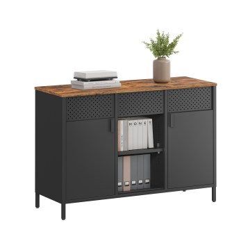 Lipasto FIRA 110x40 cm musta/ruskea