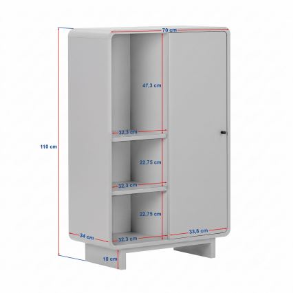Lipasto KABIN 70x110x34 cm tammi