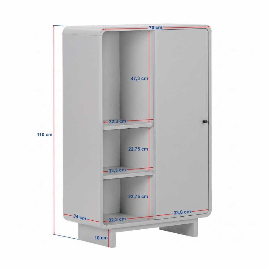 Lipasto KABIN 70x110x34 cm tammi