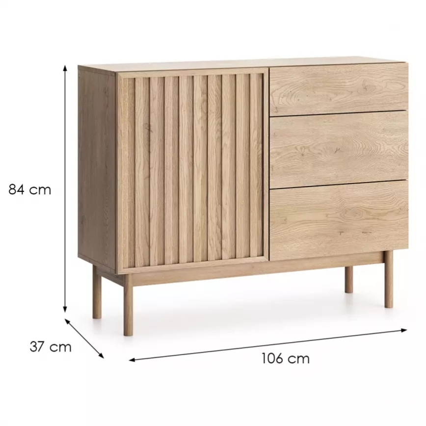 Lipasto KIOTO 106x84x37 cm Cremona-tammi