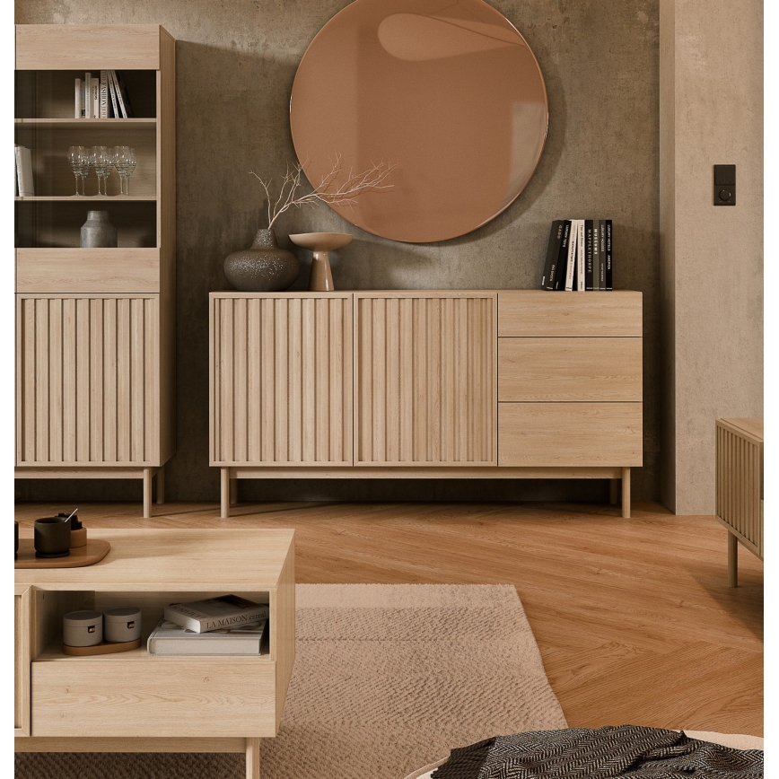 Lipasto KIOTO 159x84x37 cm Cremona-tammi