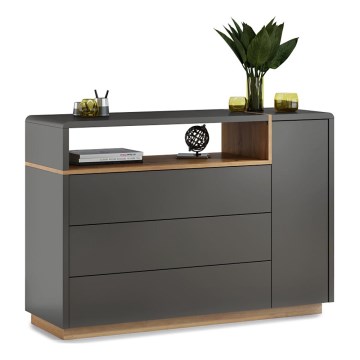 Lipasto laatikolla FRED antrasiitti/artisaanipähkinä