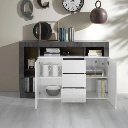 Lipasto LENOR valkoinen/antrasiitti