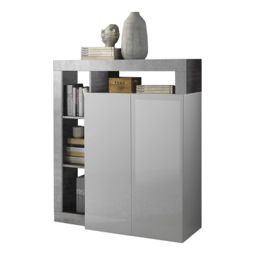 Lipasto LENOR valkoinen/harmaa, betonipinta