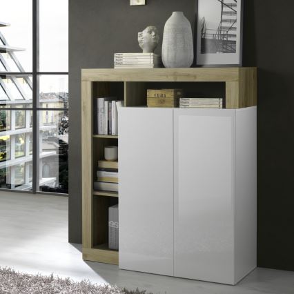 Lipasto LENOR valkoinen/ruskea