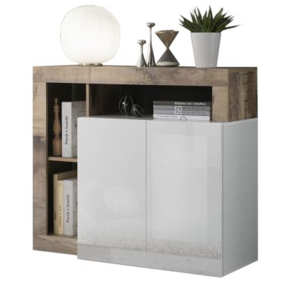 Lipasto LENOR valkoinen/ruskea