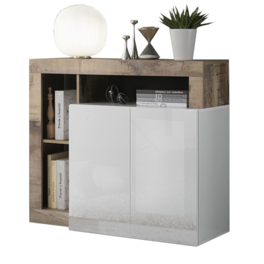 Lipasto LENOR valkoinen/ruskea