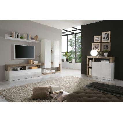 Lipasto LENOR valkoinen/ruskea