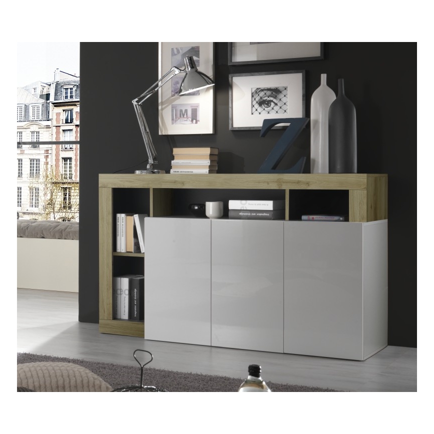 Lipasto LENOR valkoinen/ruskea