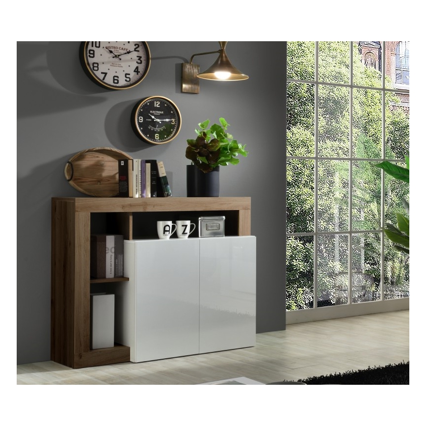 Lipasto LENOR valkoinen/tammi