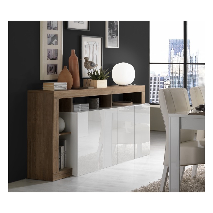 Lipasto LENOR valkoinen/tammi