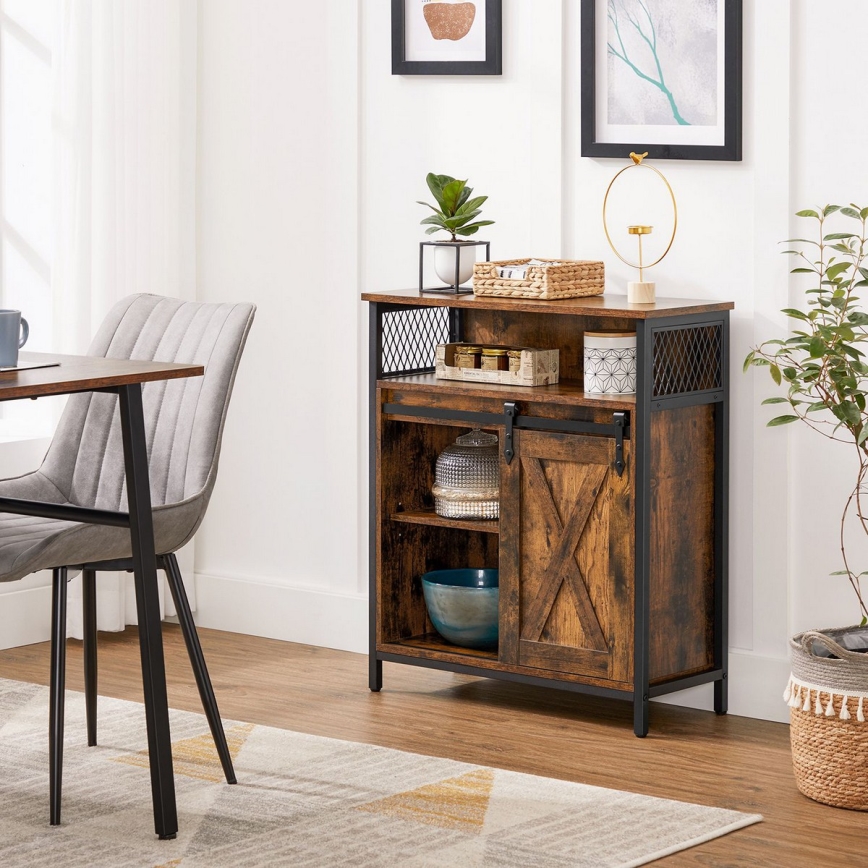 Lipasto liukuovella FIRA ruskea/musta