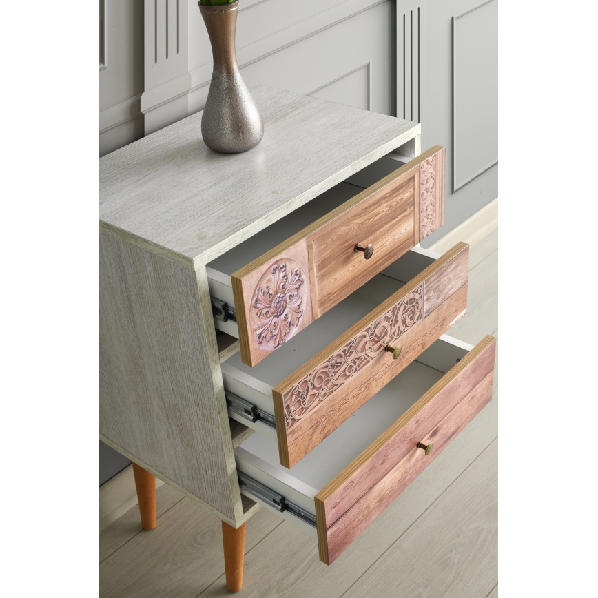 Lipasto LIZA 68x50 valkoinen/ruskea