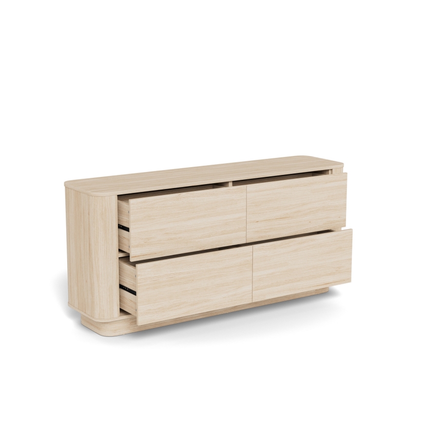Lipasto MADERA 160x75 cm valkoinen tammi