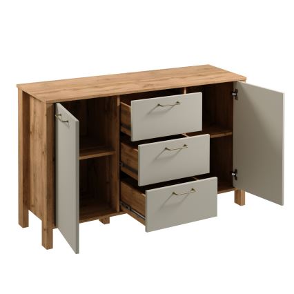 Lipasto MENTA 138x81x40 cm tammi wotan/harmaa