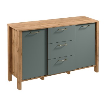 Lipasto MENTA 138x81x40 cm Wotan-tammi/vihreä