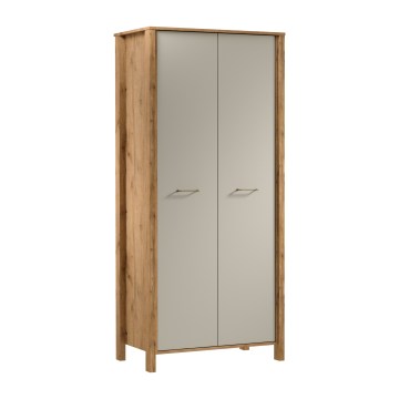 Lipasto MENTA 90x200x53 cm Wotan-tammi/harmaa