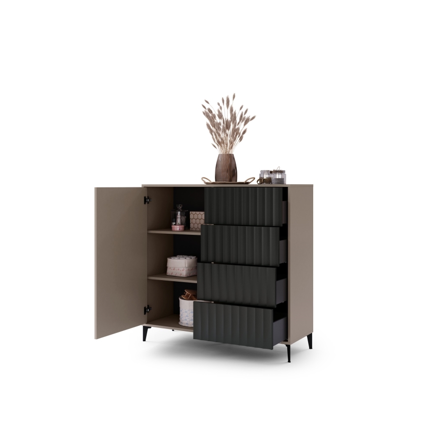 Laatikosto RONJA taupe/musta