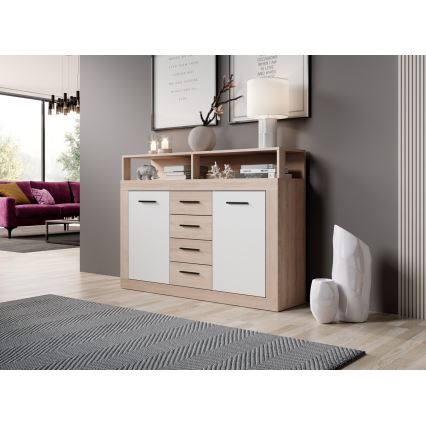 Lipasto RUNA sonoma-tammi/valkoinen