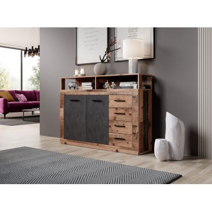 Lipasto RUNA tummanruskea/antrasiitti