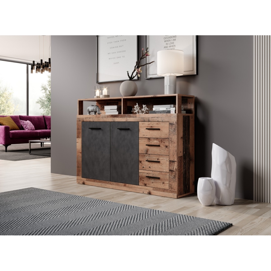 Lipasto RUNA tummanruskea/antrasiitti