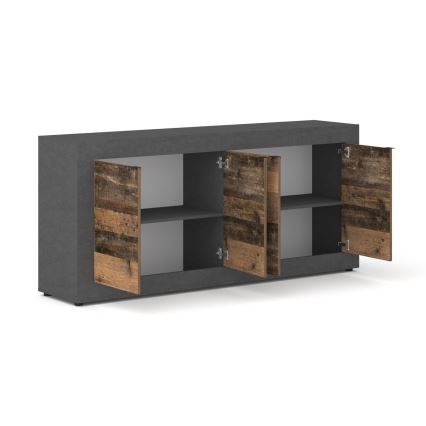 Lipasto RUNEA, tummanruskea/antrasiitti