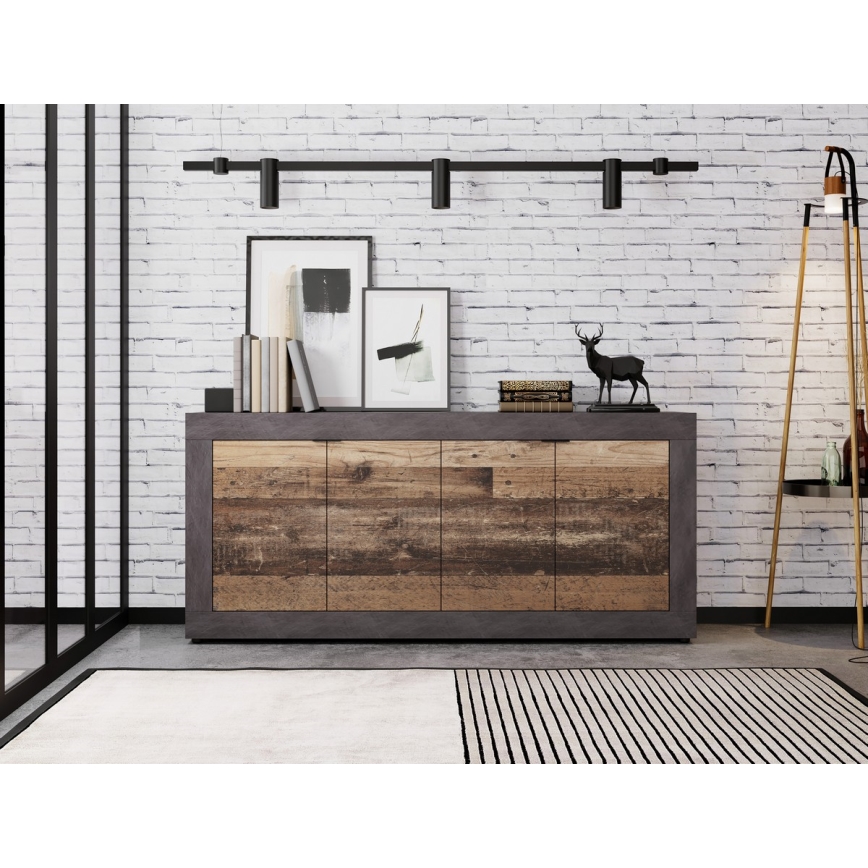 Lipasto RUNEA, tummanruskea/antrasiitti