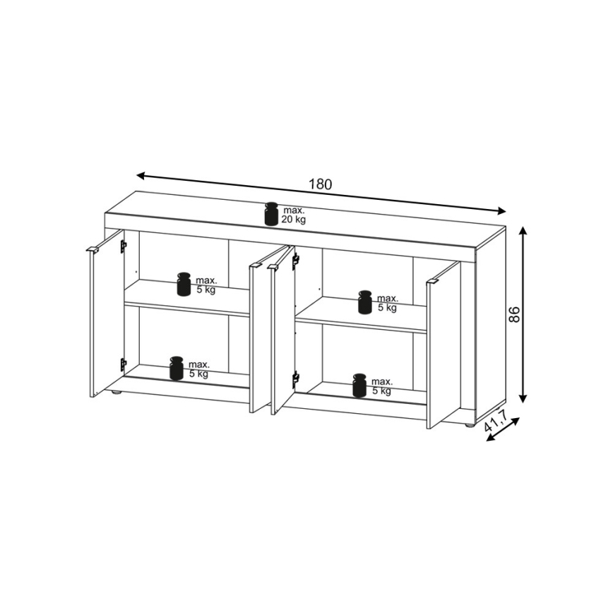 Lipasto RUNEA, tummanruskea/antrasiitti
