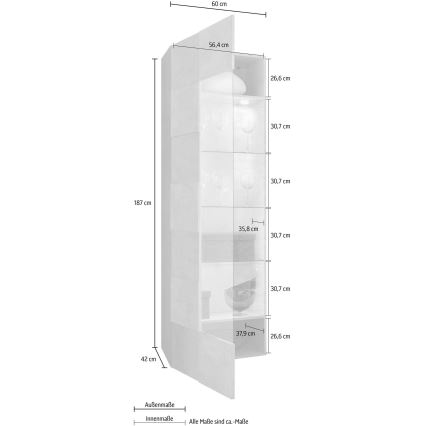 Lipasto SERIAN harmaa betoni