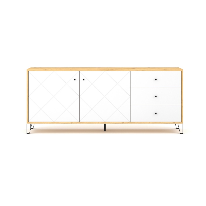 Lipasto SULA artisan-tammi/valkoinen