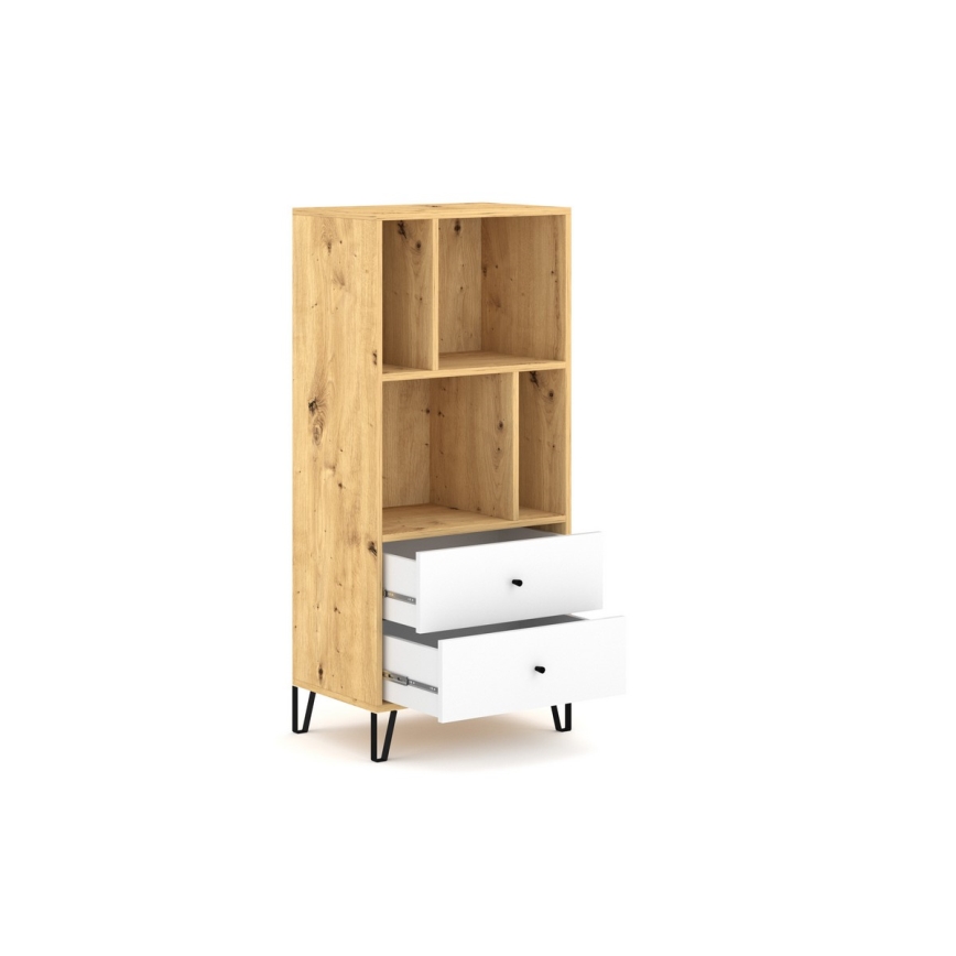 Lipasto SULA, artisan-tammi/valkoinen