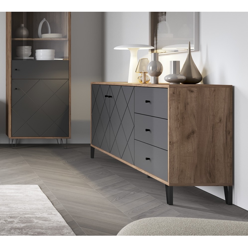 Lipasto SULA craft-tammi/musta