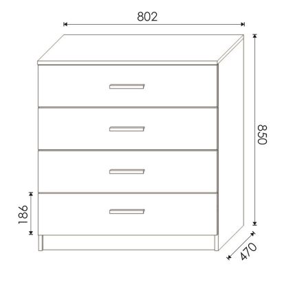 Lipasto TIMON sonoma-tammi