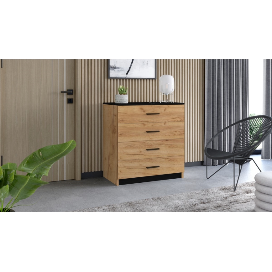 Lipasto TIMON tammi craft/musta