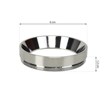 Lisärengas RING kiiltävä kromi valoa varten MICA