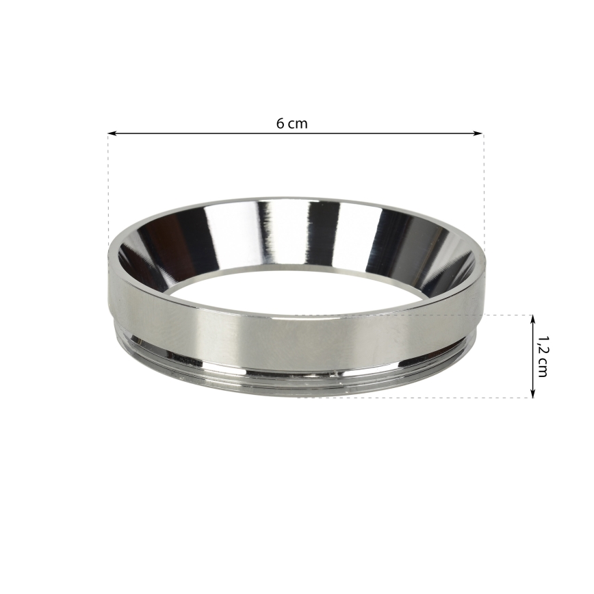 Lisärengas RING kiiltävä kromi valoa varten MICA