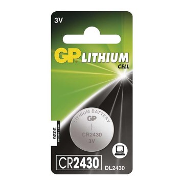 Litiumnappikenno CR2430 GP LITHIUM 3V/300 mAh