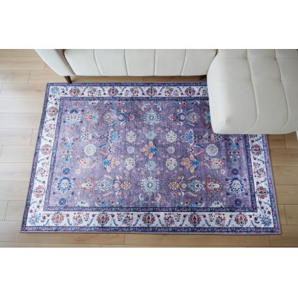 Liukumaton orientaalinen matto PRINT SHINE 70x140 cm sininen