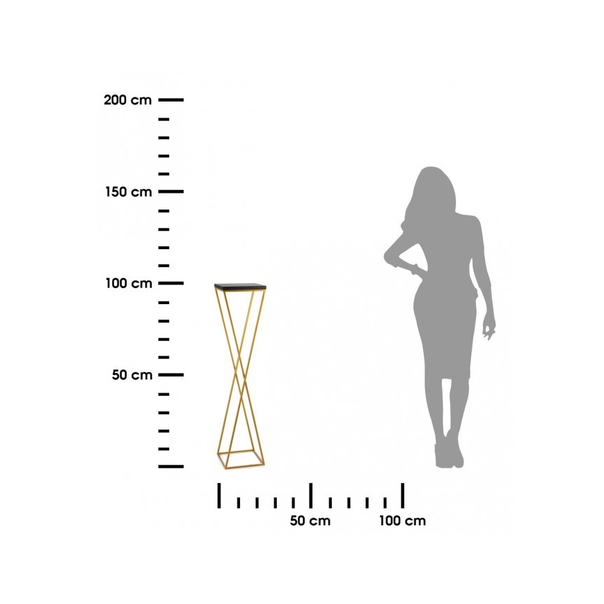 Kukkasteline LOFT 100x24 cm kulta/musta