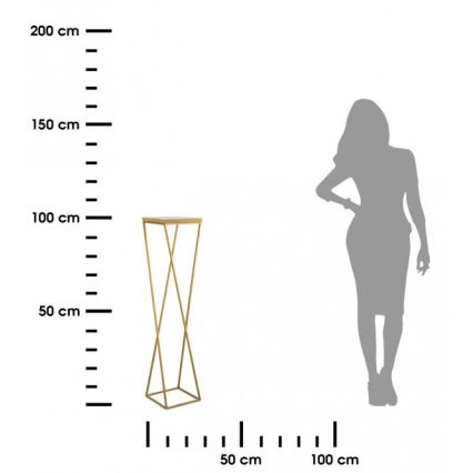Kukkasteline LOFT 100x24 cm kulta/ruskea