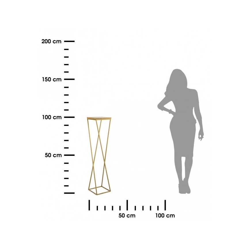 Kukkasteline LOFT 100x24 cm kulta/ruskea