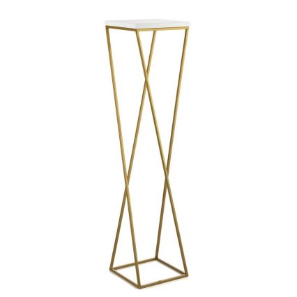 Kukkasteline LOFT 100x24 cm kulta/valkoinen