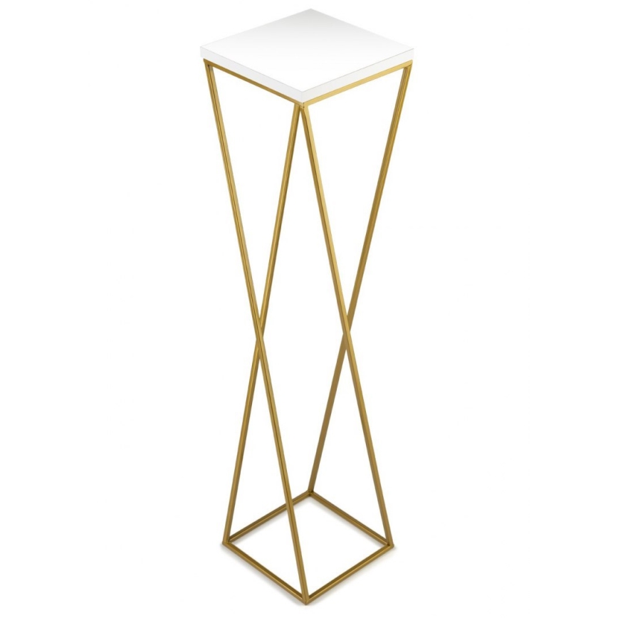 Kukkasteline LOFT 100x24 cm kulta/valkoinen