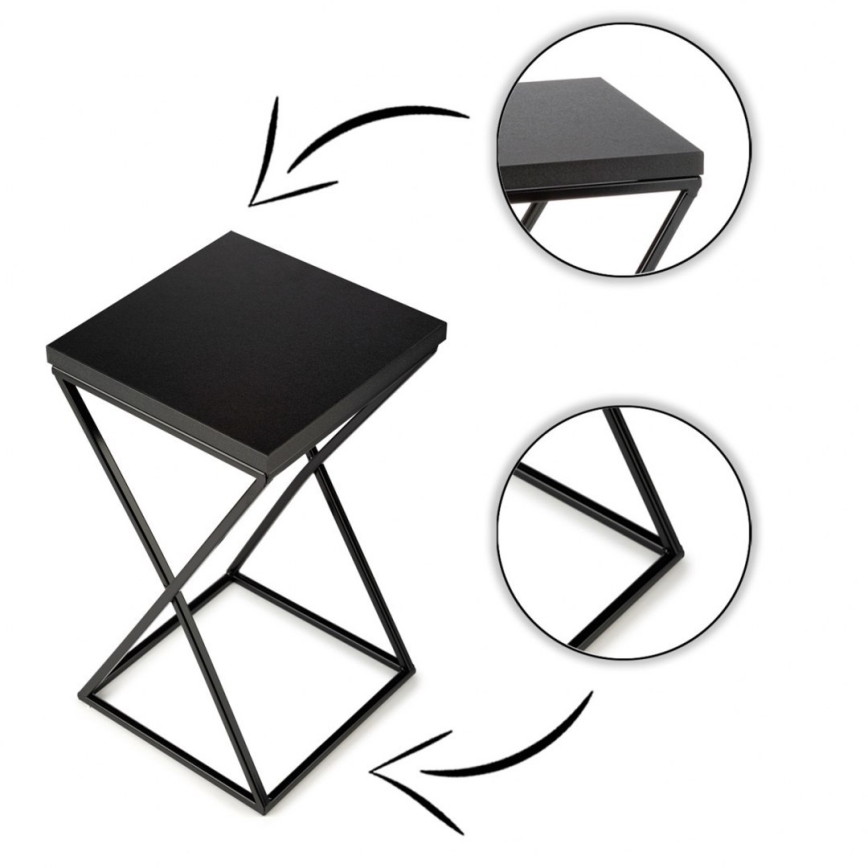 Kukkasteline LOFT 40x24 cm musta