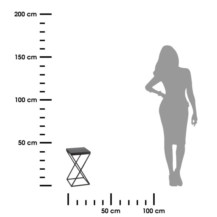 Kukkasteline LOFT 40x24 cm musta