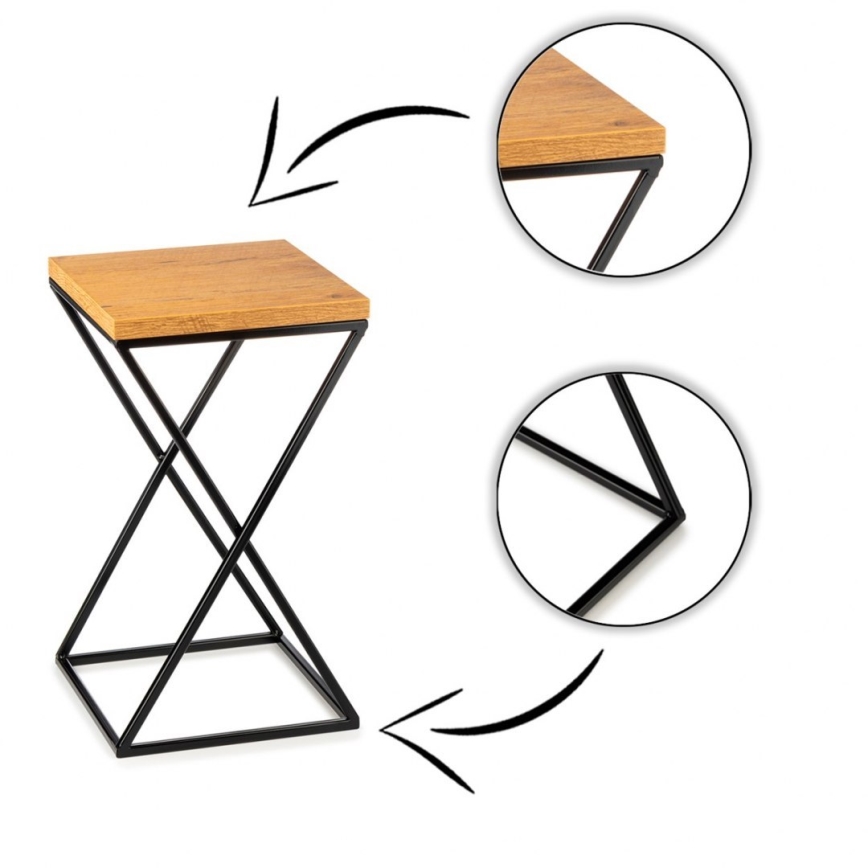 Kukkasteline LOFT 40x24 cm musta/ruskea