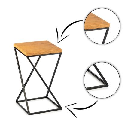 Kukkasteline LOFT 40x24 cm musta/ruskea