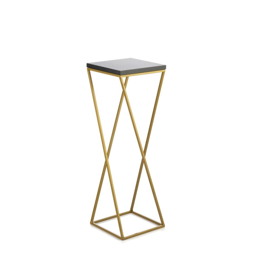 Kukkasteline LOFT 70x24 cm kulta/musta