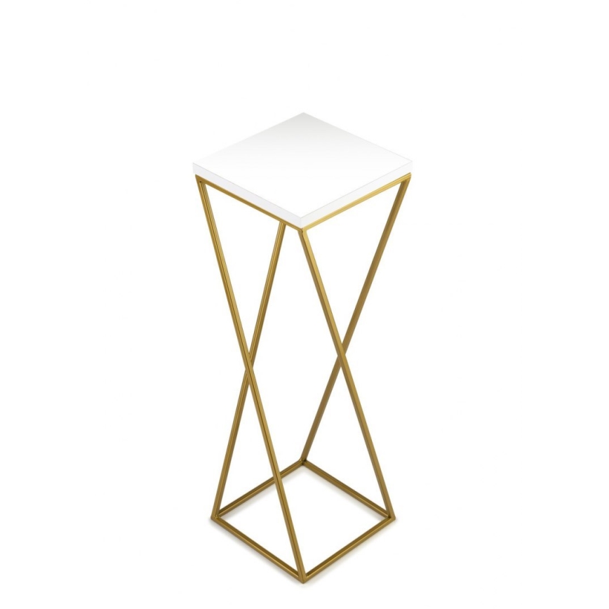 Kukkasteline LOFT 70x24 cm kulta/valkoinen